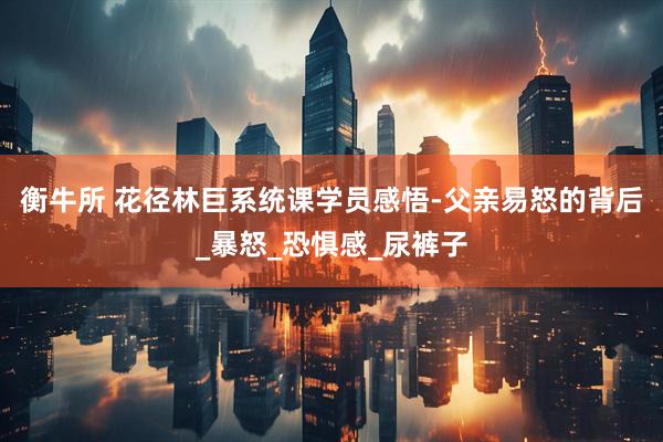 衡牛所 花径林巨系统课学员感悟-父亲易怒的背后_暴怒_恐惧感_尿裤子